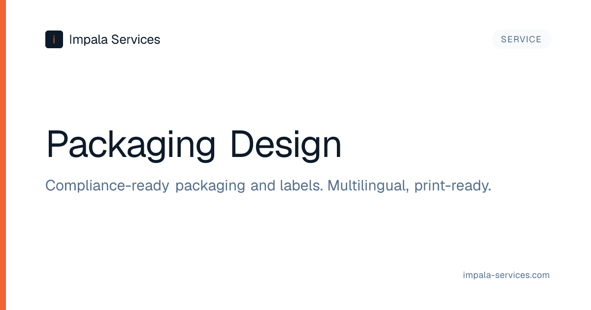 Packaging & Label Design | Compliance-Ready | Impala Services